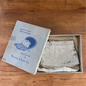 Vintage mesh purse silver small